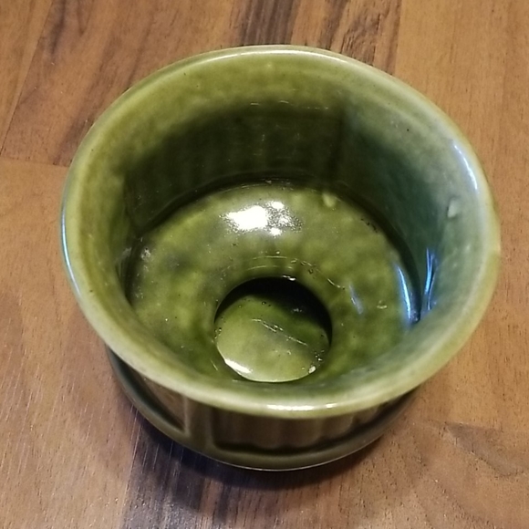 Mid-Century Green Glazed Ceramic Succulent Planter - Picture 5 of 7